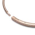 Βραχιόλι bangle με επίστρωση ροζ χρυσού 14k και κυβική ζιρκόνια