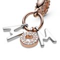 Κρεμαστό 14K rose gold-plated με κυβική ζιρκόνια, μάμα