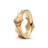 Δαχτυλίδι με επίστρωση χρυσού 14Κ & κυβική ζιρκόνια, Project House Targaryen Crown