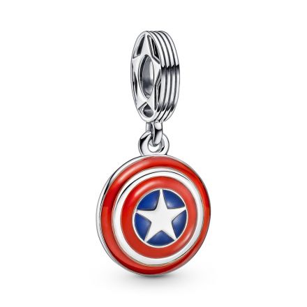 Κρεμαστό ασ. 925 με πολύχρωμο σμάλτο, Marvel Captain America Shield